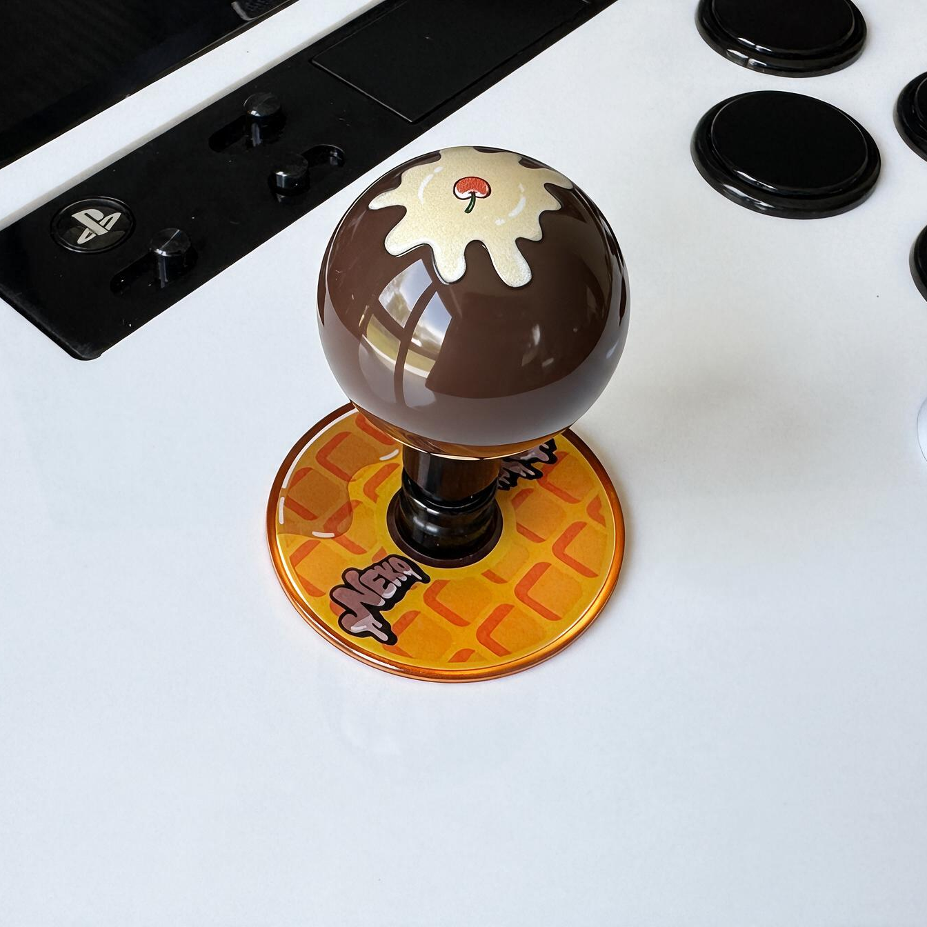 クリームスイーツ風 レバーボール 1 個+ワッフルディスク 1 枚|ハンドペイントギフトボックス - 画像 (8)