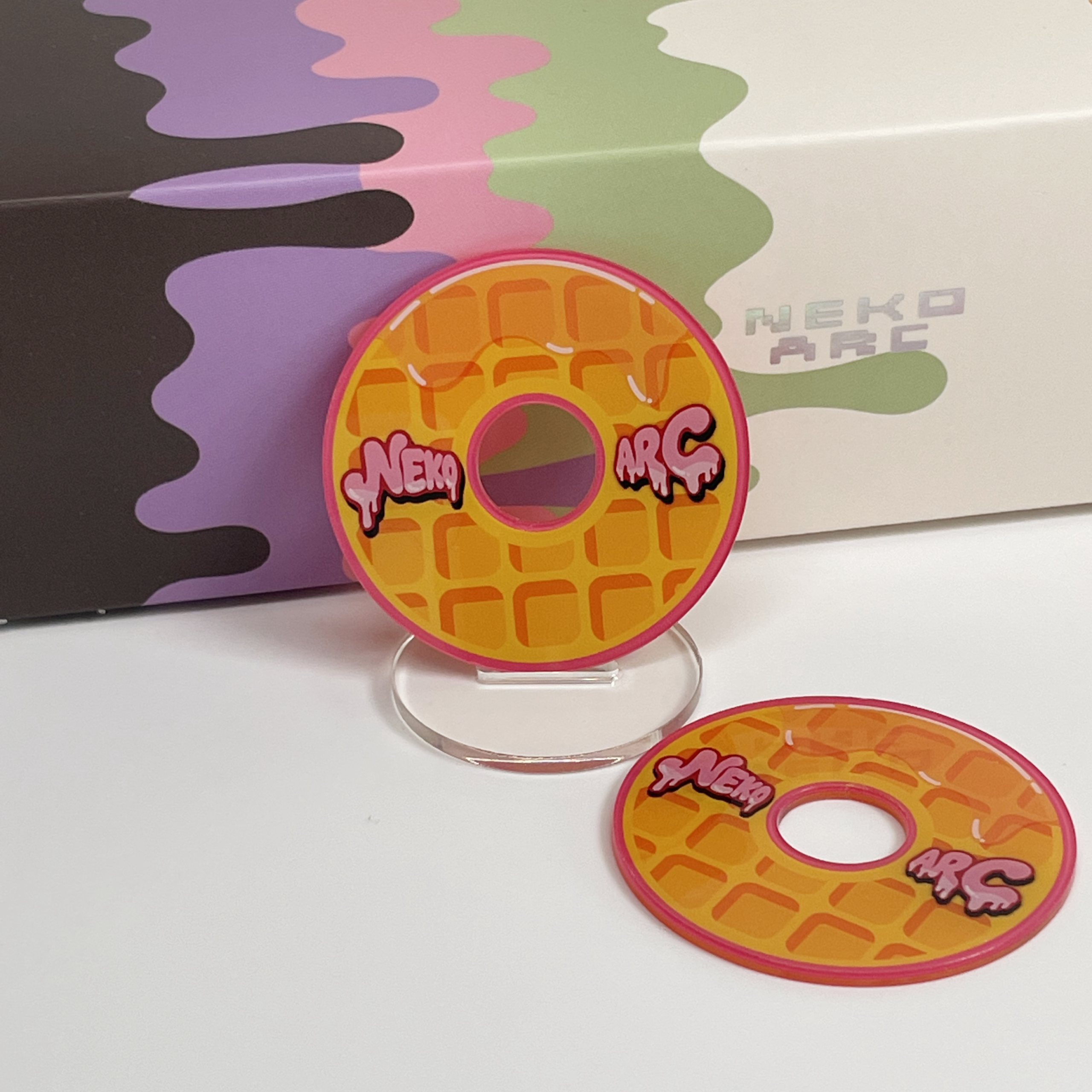 クリームスイーツ風 レバーボール 4 種 + ワッフルディスクセット4 種|ハンドペイントギフトボックス - 画像 (12)