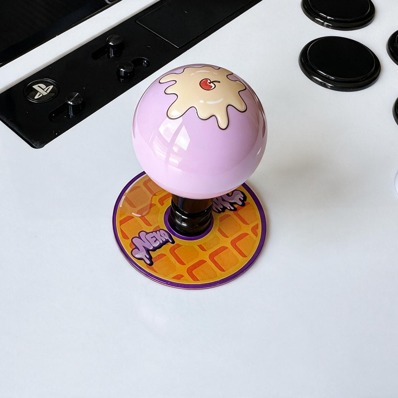 クリームスイーツ風 レバーボール 1 個+ワッフルディスク 1 枚|ハンドペイントギフトボックス - 画像 (9)