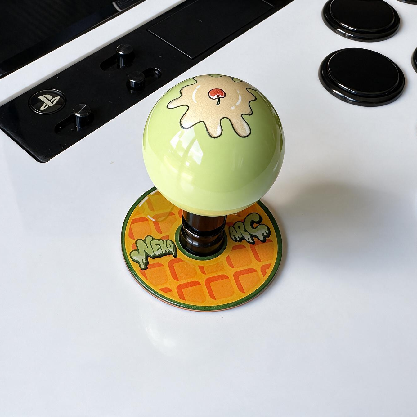 クリームスイーツ風 レバーボール 1 個+ワッフルディスク 1 枚|ハンドペイントギフトボックス - 画像 (10)